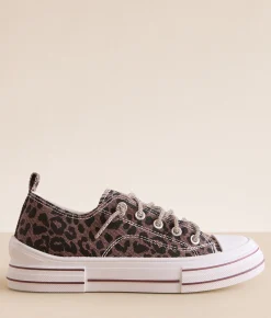 Very G Aman Animal Print Rhinestone Sneaker Tan Leopard Outlet