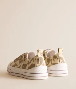 Very G Aman Cow Print Sneaker Natural New