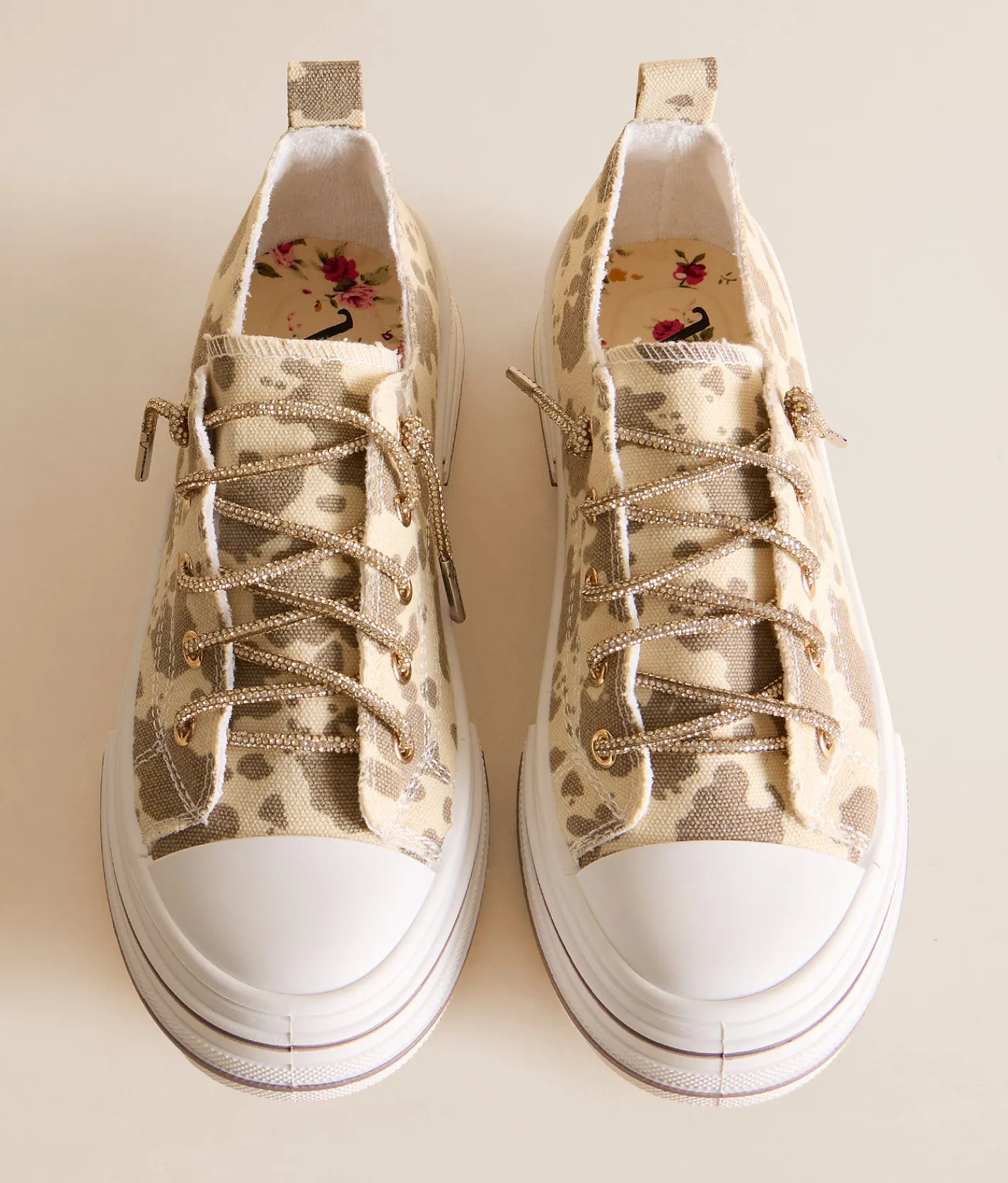 Very G Aman Cow Print Sneaker Natural New