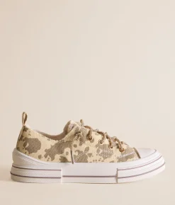 Very G Aman Cow Print Sneaker Natural New