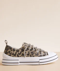 Shoes | Very G Aman Rhinestone Sneaker Tan Leopard