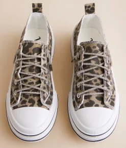 Shoes | Very G Aman Rhinestone Sneaker Tan Leopard