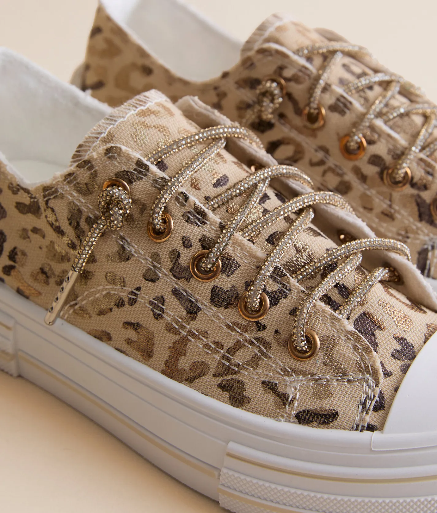 Very G Aman Rhinestone Sneaker Natural