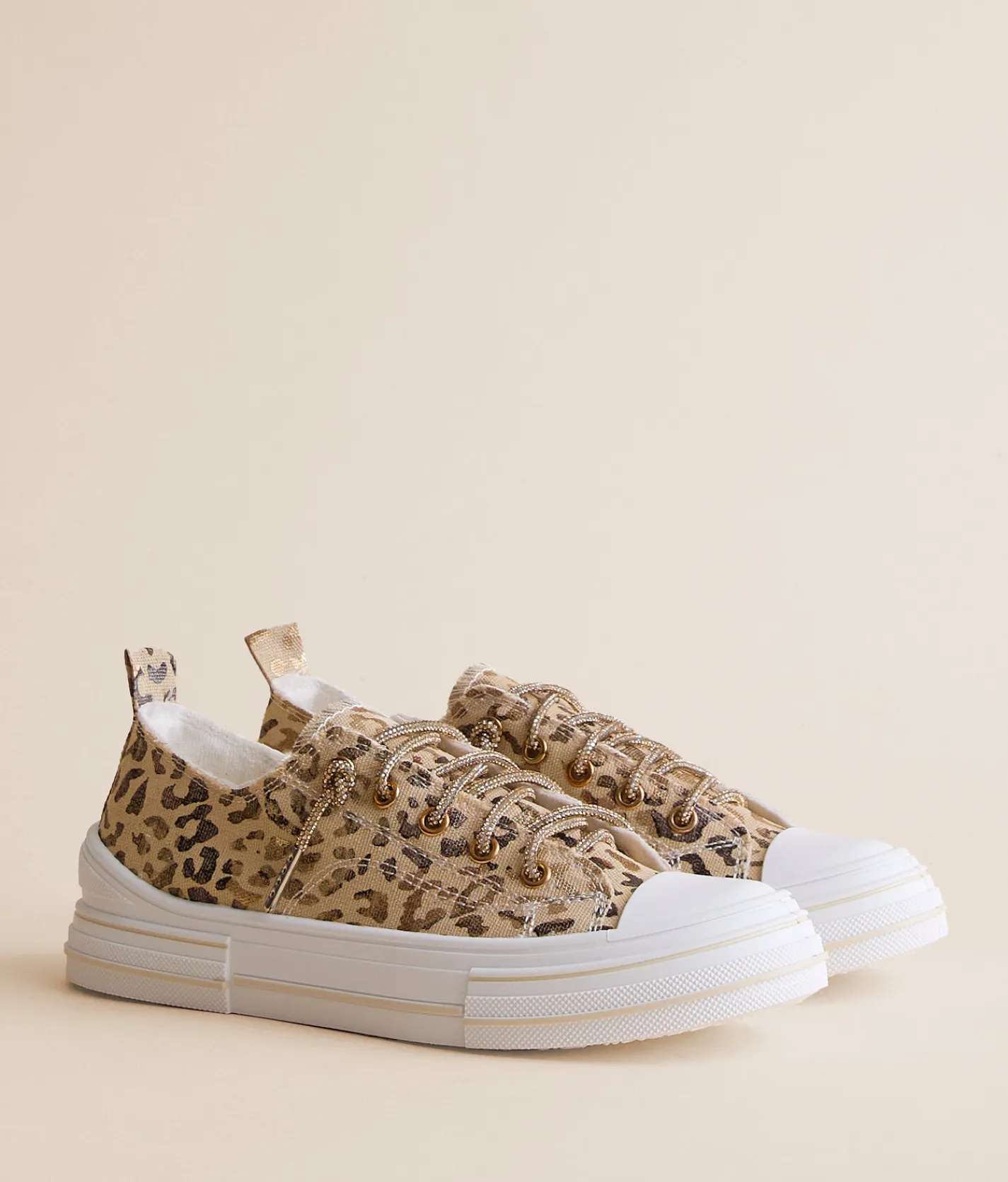 Very G Aman Rhinestone Sneaker Natural