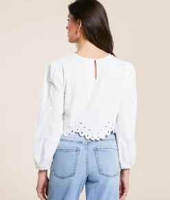 Z Supply Ambroise Cropped Top White Hot