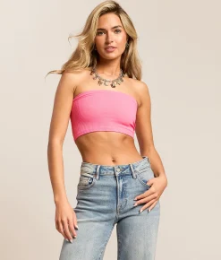 Free People Amelia Bandeau Pink Flame