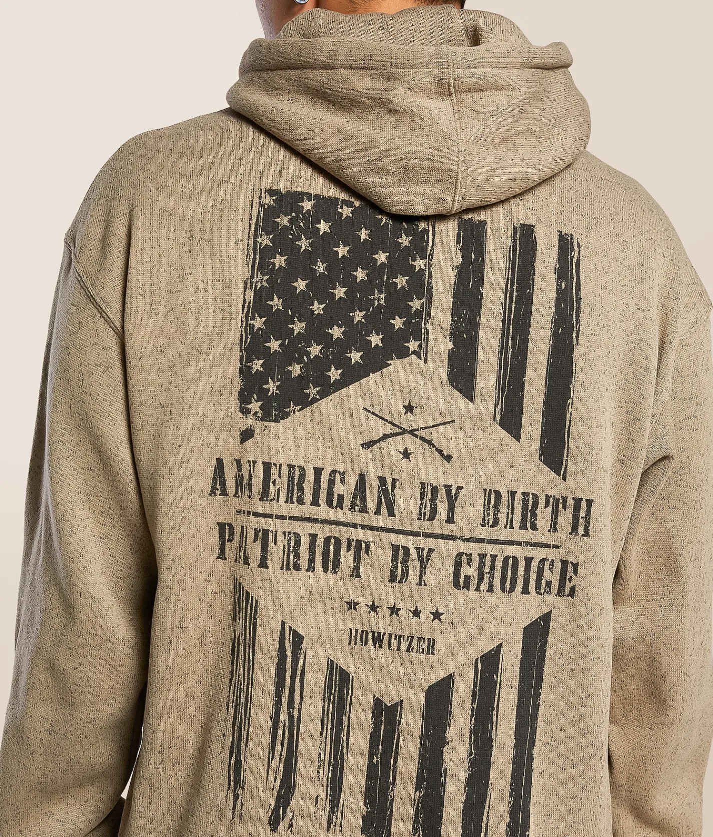 Tops | Howitzer American By Birth Hooded Sweatshirt Fallen Rock