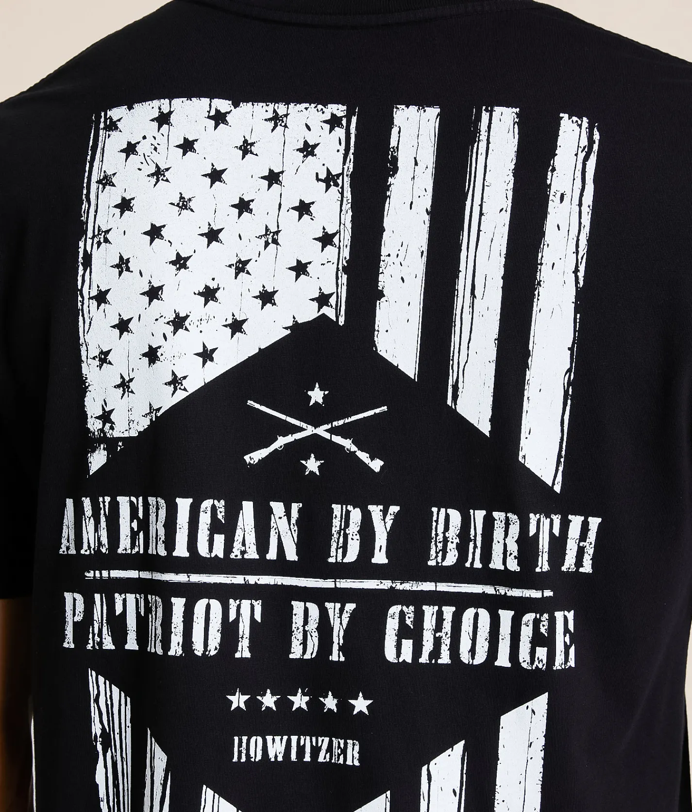 Howitzer American By Birth T-Shirt Black Hot