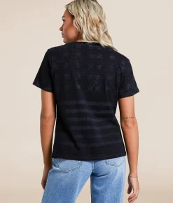 Tops | Affliction American Customs Chromium Heart T-Shirt Black