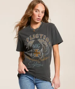 Tops | Affliction American Customs Demons T-Shirt Vintage Black Pigment Dye