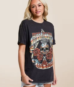 Affliction American Customs Hollow Festival T-Shirt Black Lava Wash Sale
