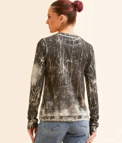 Tops | Affliction American Customs Wheel Wing T-Shirt Dirty White Reactive