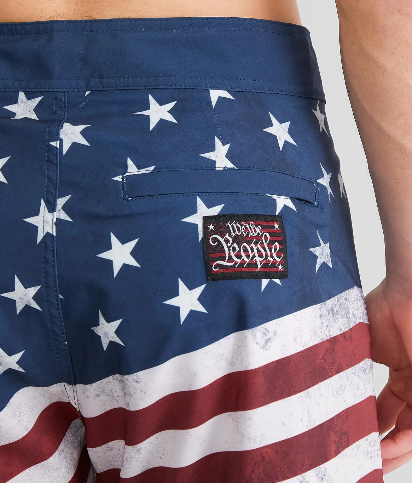 Howitzer American Flag Stretch Boardshort White Multi Hot