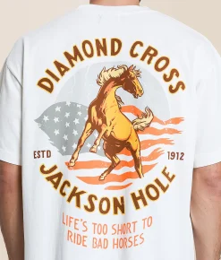 Diamond Cross Ranch American Horse T-Shirt White Best