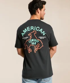 Graphic T-Shirts | Anderson Bros American Neon T-Shirt Vintage Black