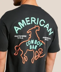 Graphic T-Shirts | Anderson Bros American Neon T-Shirt Vintage Black