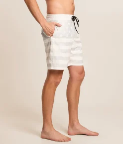 Bottoms|Swimwear | Howitzer American Pride Stretch Boardshort White
