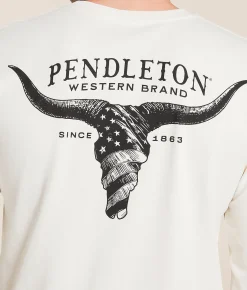 Tops|Graphic T-Shirts | Pendleton American Skull T-Shirt Vintage White