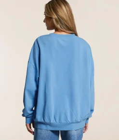 Z Supply American Sunday Oversized Pullover Surf Blue Best