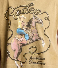 Rodeo Quincy American Tradition Tank Top Olive Green New