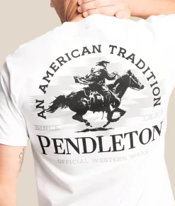 Pendleton American Tradition T-Shirt Vintage White Clearance