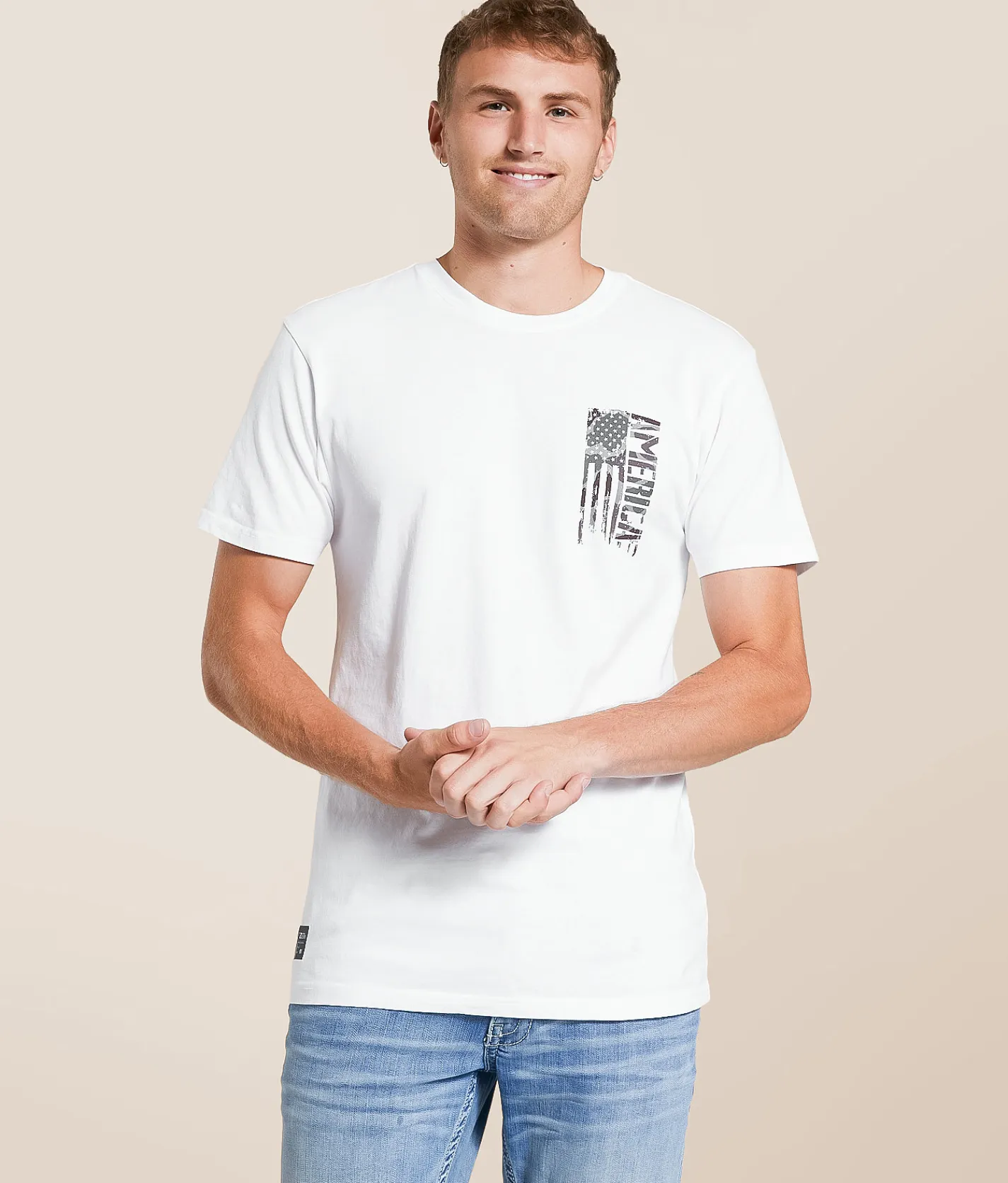 Tops|Graphic T-Shirts | Howitzer American T-Shirt White