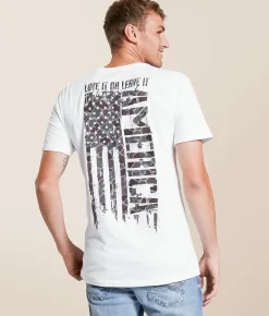 Tops|Graphic T-Shirts | Howitzer American T-Shirt White