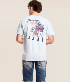 Old Row American 250 T-Shirt Chambray Clearance