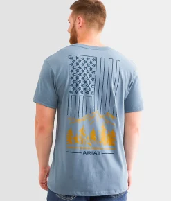 Graphic T-Shirts | Ariat American Wild T-Shirt Light Denim