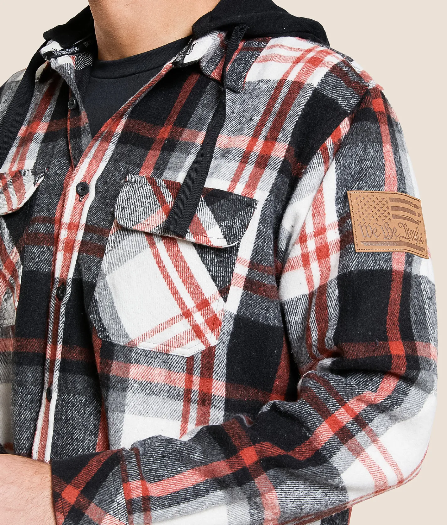 Howitzer Ammunition Hooded Flannel Shirt Plaid Multi Discount