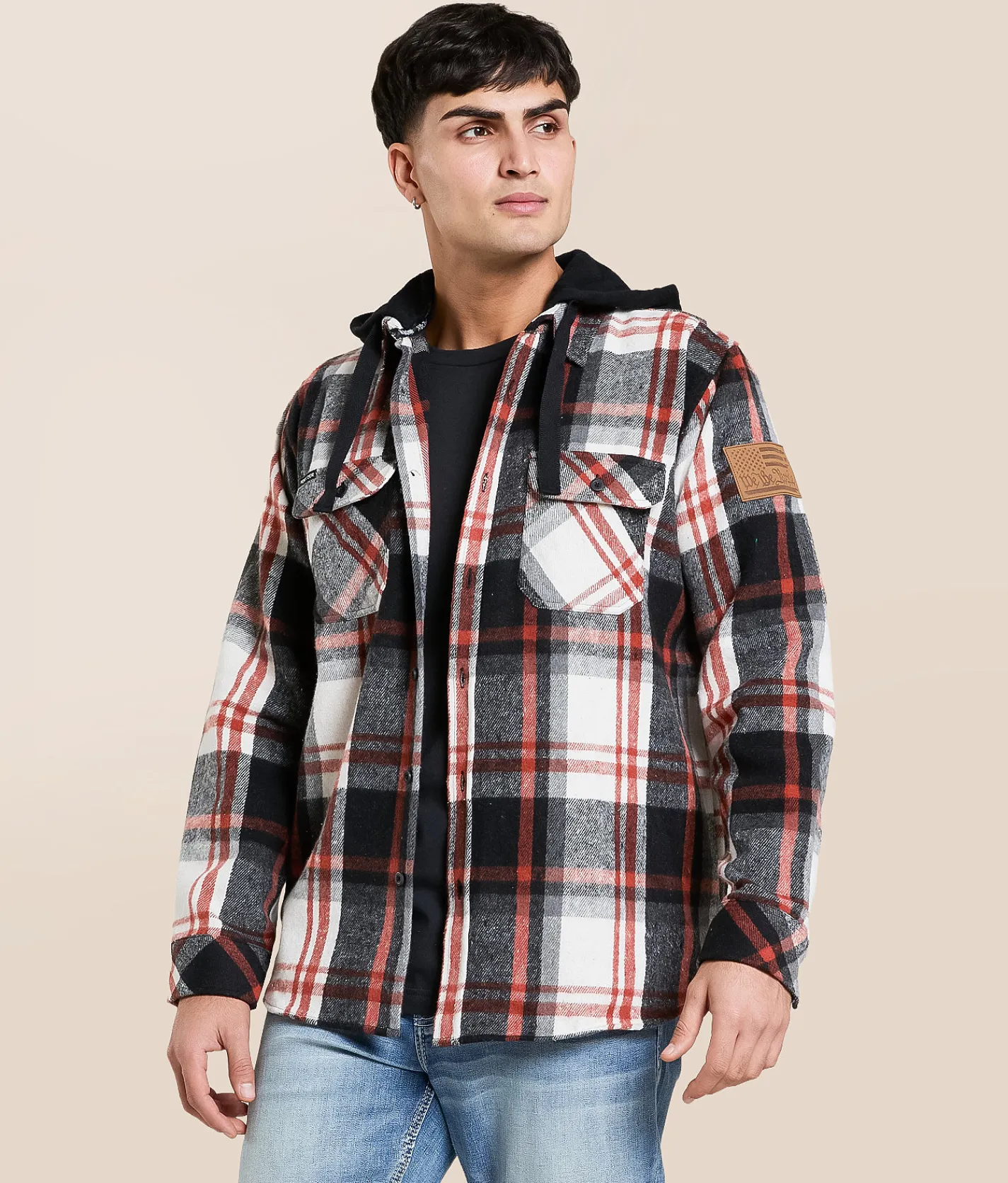 Howitzer Ammunition Hooded Flannel Shirt Plaid Multi Discount