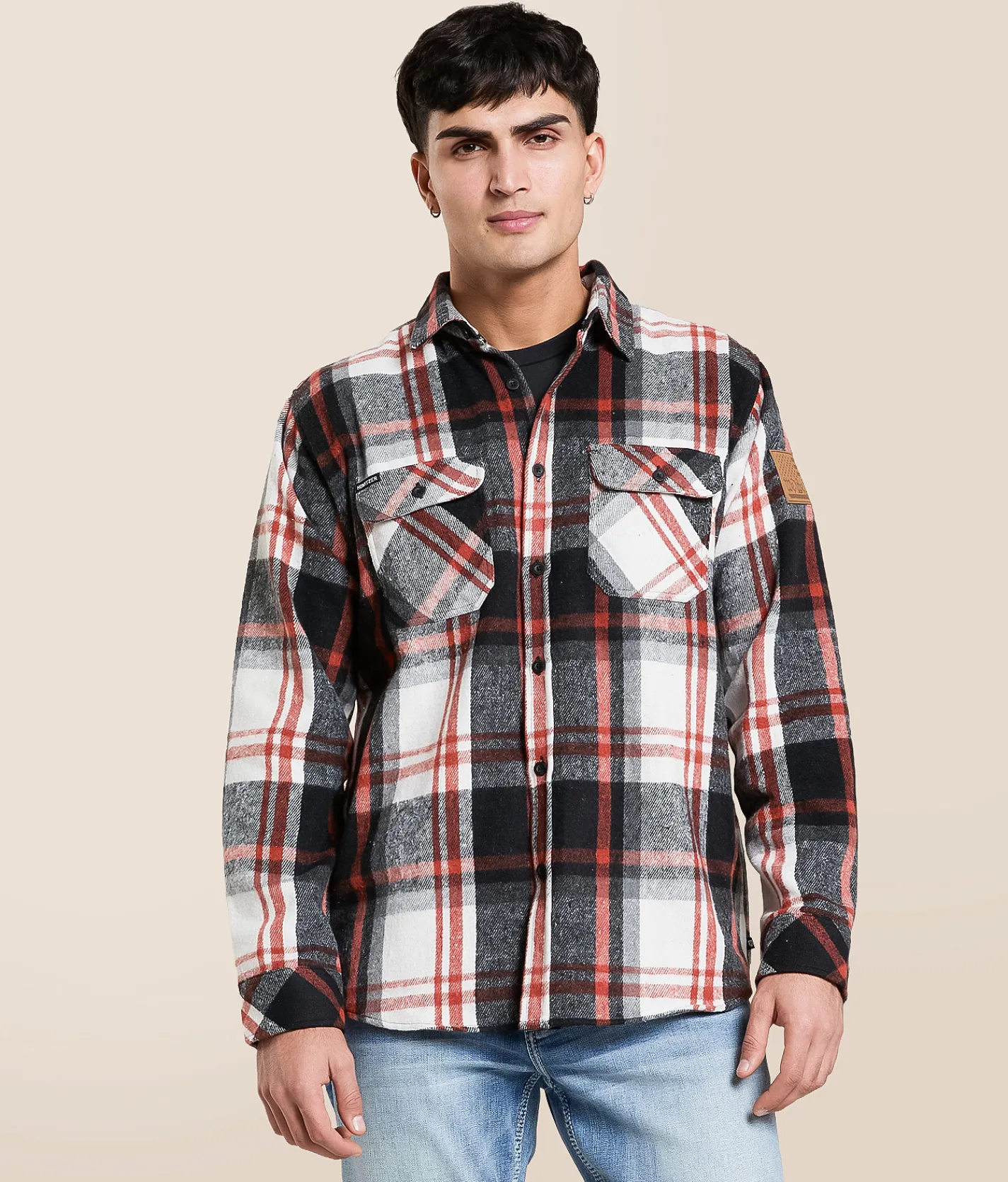 Howitzer Ammunition Hooded Flannel Shirt Plaid Multi Discount