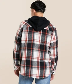 Howitzer Ammunition Hooded Flannel Shirt Plaid Multi Discount