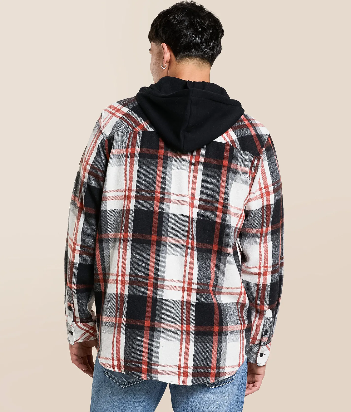 Howitzer Ammunition Hooded Flannel Shirt Plaid Multi Discount
