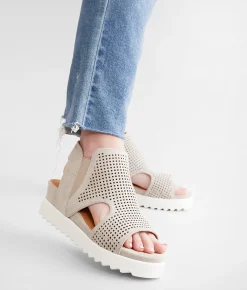 Very G Amy Flatform Sandal Light Grey Hot