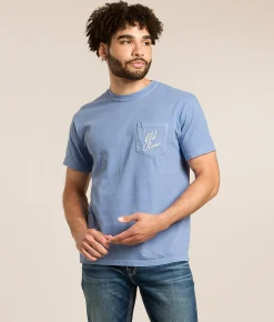 Tops|Graphic T-Shirts | Old Row An American Tailgate T-Shirt Washed Denim