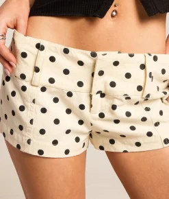 Bottoms|Shorts | Free People Ana Polka Dot Micro Stretch Short Spring White