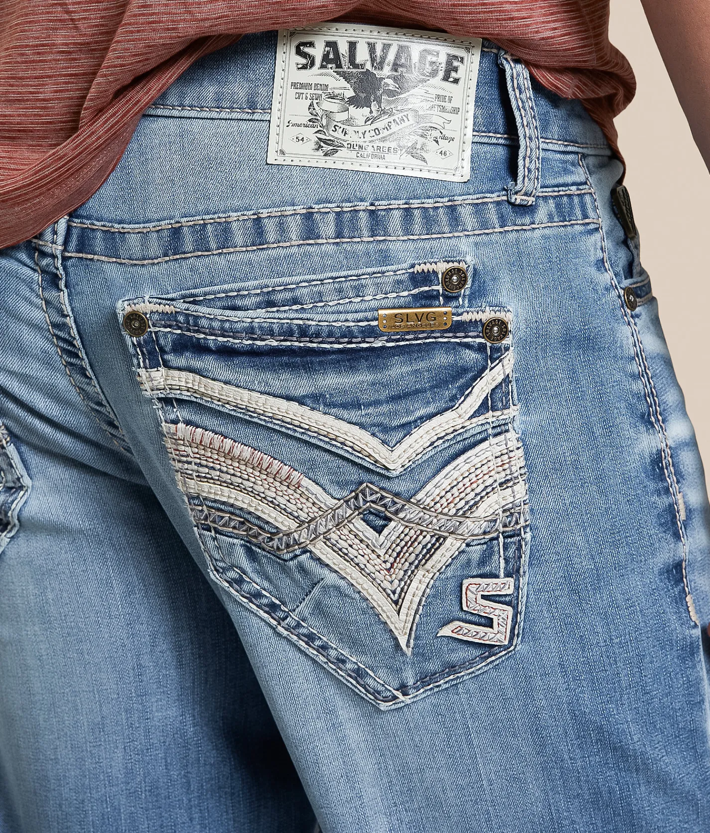 Salvage Anarchy Straight Stretch Jean Mocha Dolce Outlet