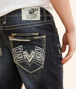 Salvage Anarchy Straight Stretch Jean Zon Clearance