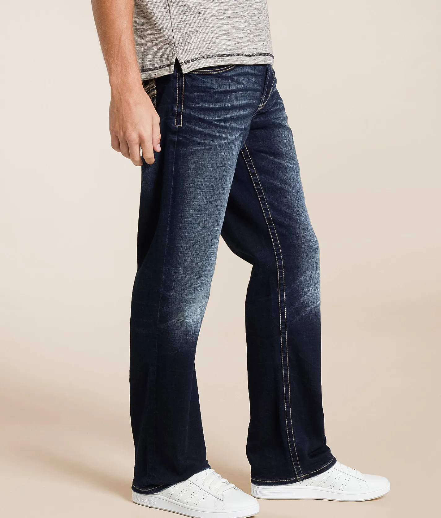 Salvage Anarchy Straight Stretch Jean Crimson Cascade New