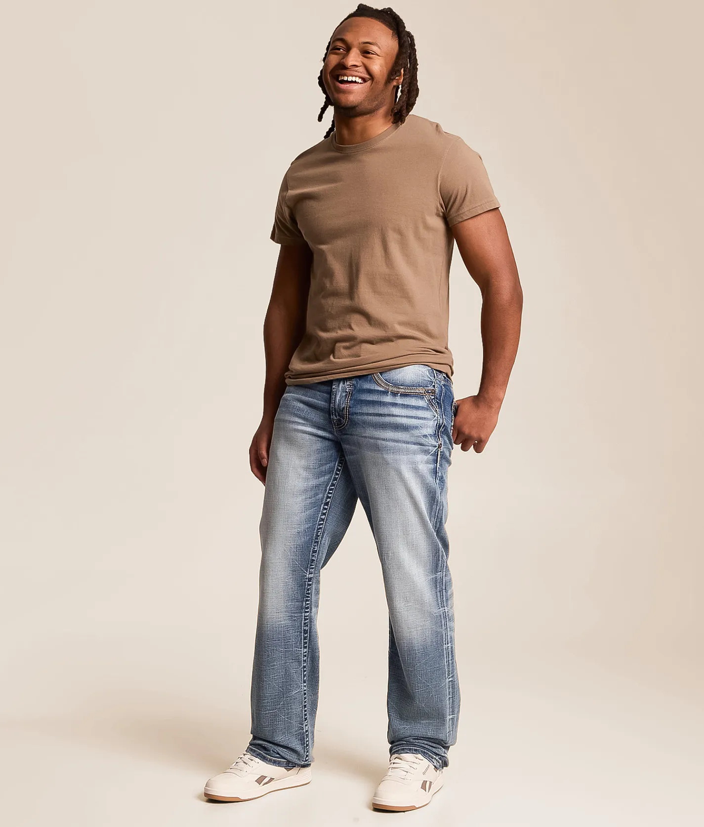 Bottoms | Salvage Anarchy Straight Stretch Jean Glacier Bay