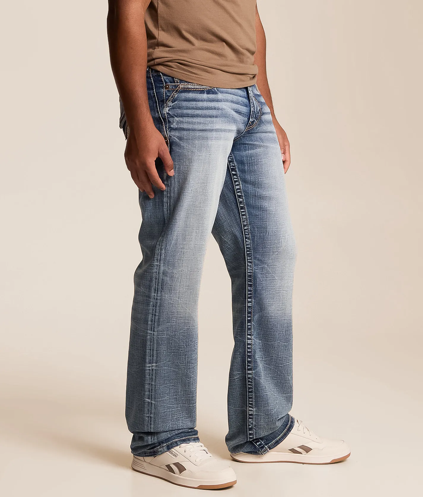 Bottoms | Salvage Anarchy Straight Stretch Jean Glacier Bay