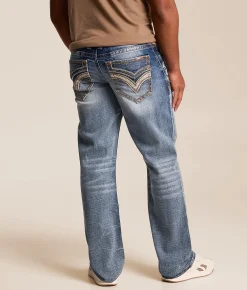 Bottoms | Salvage Anarchy Straight Stretch Jean Glacier Bay