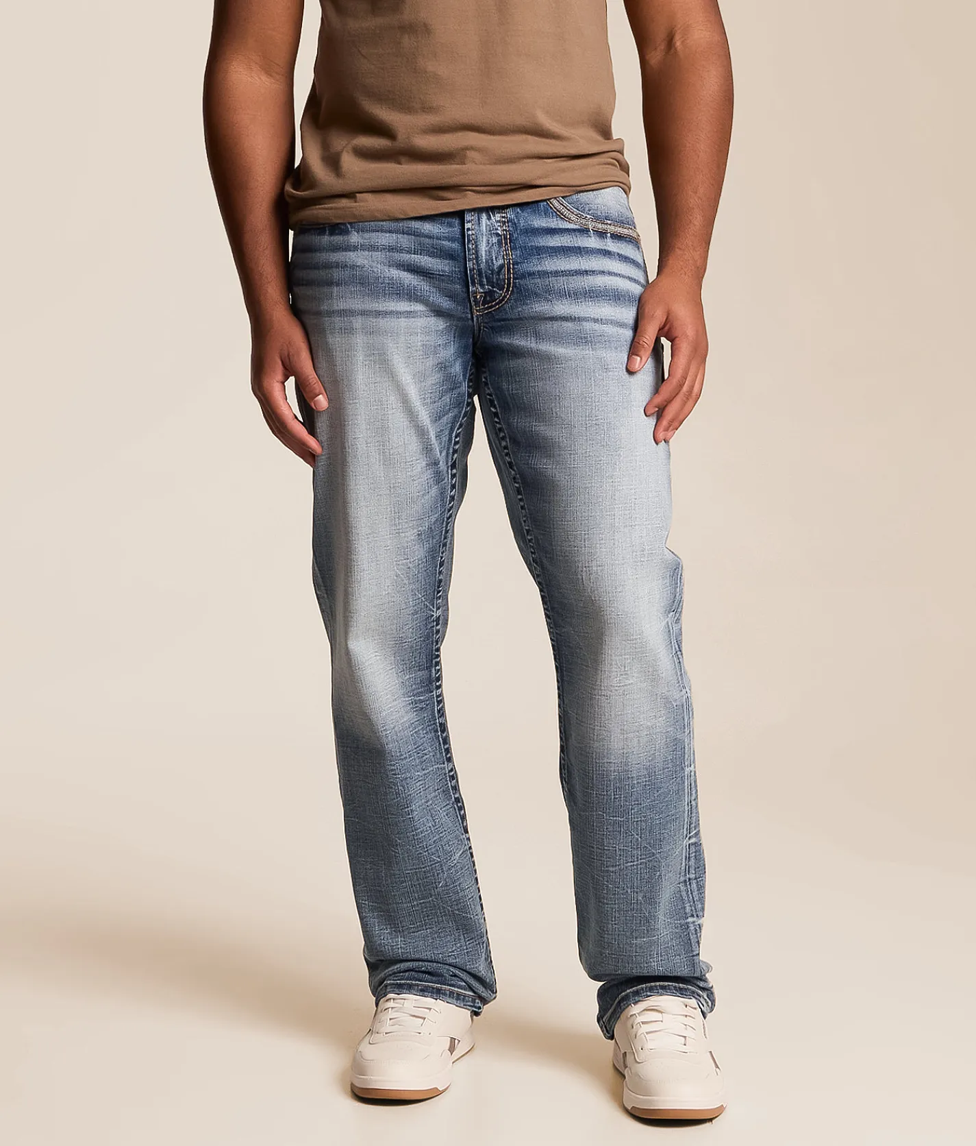 Bottoms | Salvage Anarchy Straight Stretch Jean Glacier Bay