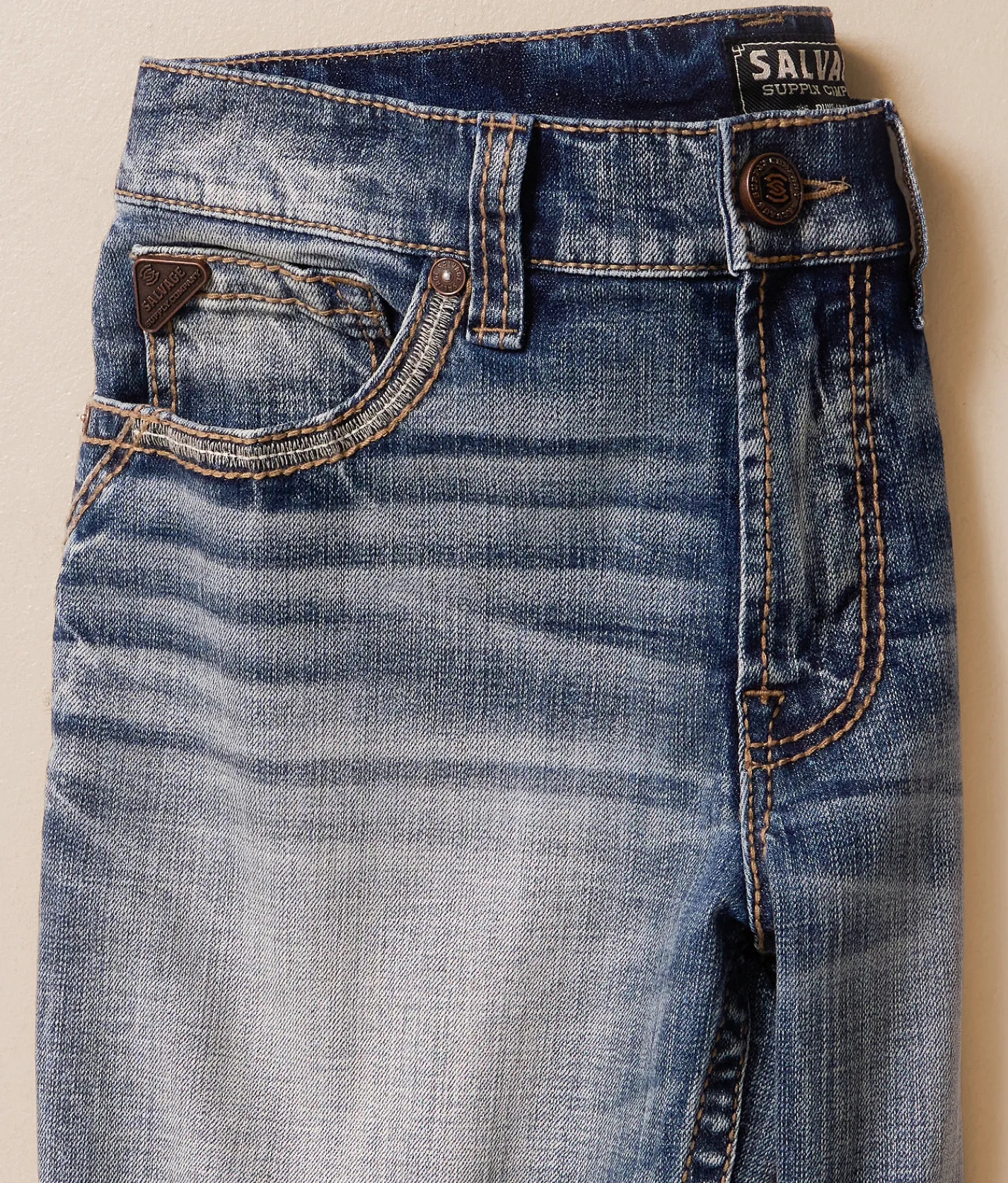 Bottoms | Salvage Anarchy Straight Stretch Jean Glacier Bay