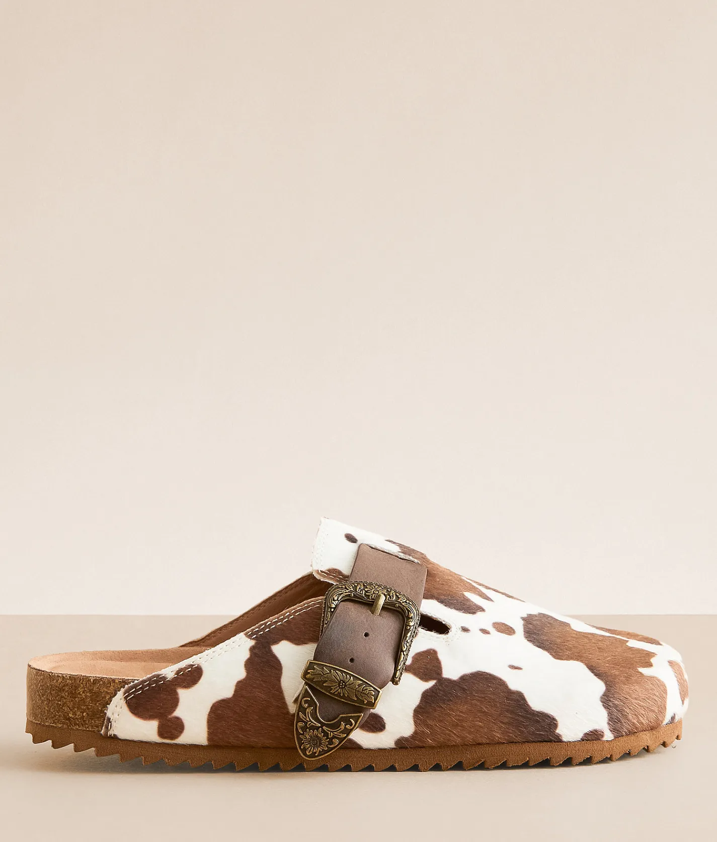 Shoes | Very G Andi Cow Print Mule Tan