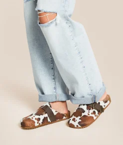 Shoes | Very G Andi Cow Print Mule Tan