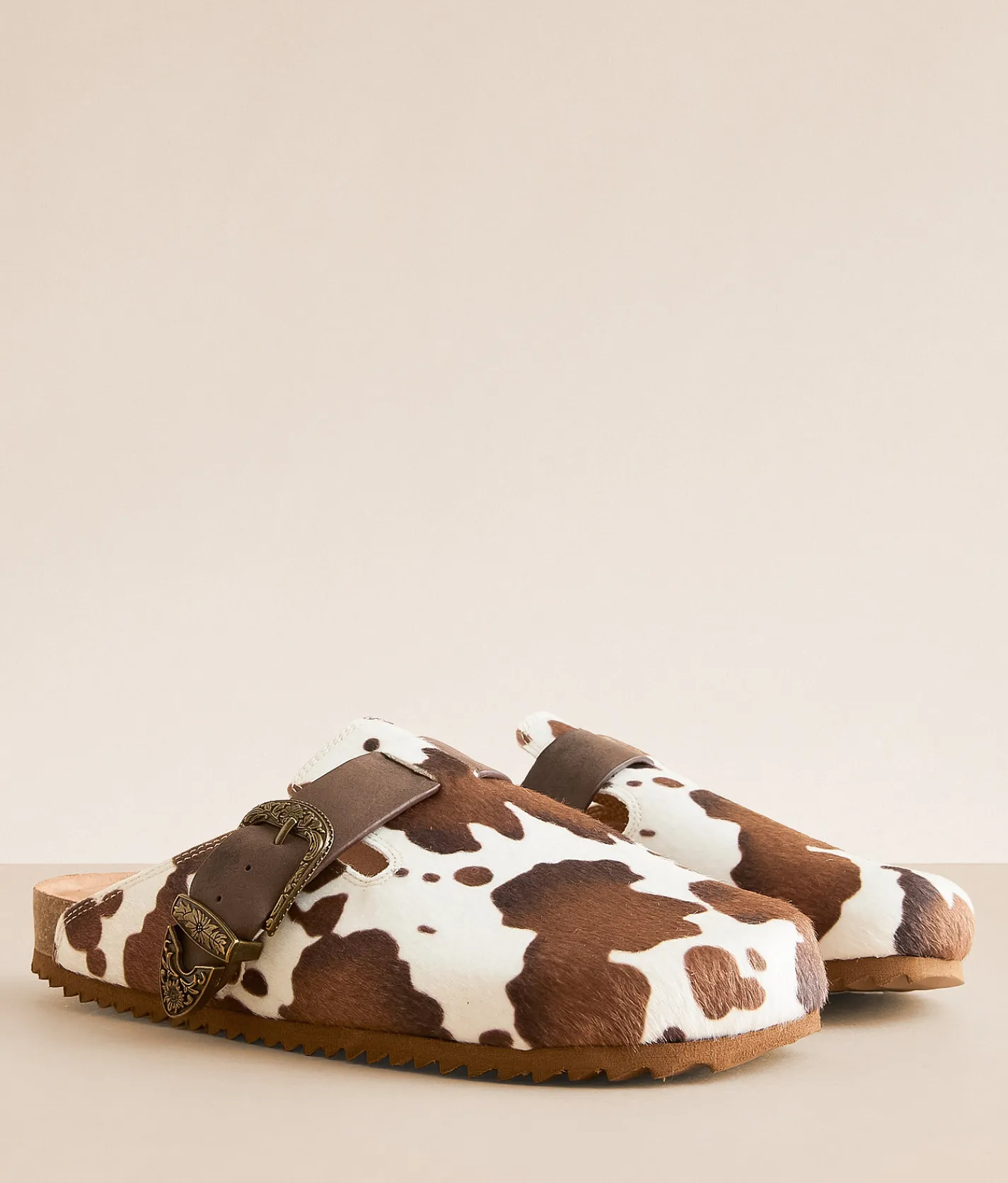 Shoes | Very G Andi Cow Print Mule Tan