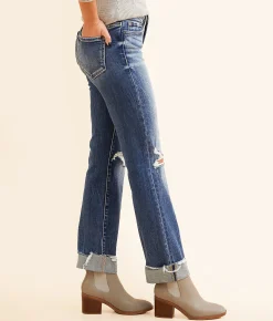 BKE Andi Cropped Straight Stretch Cuffed Jean Velez 2 Online