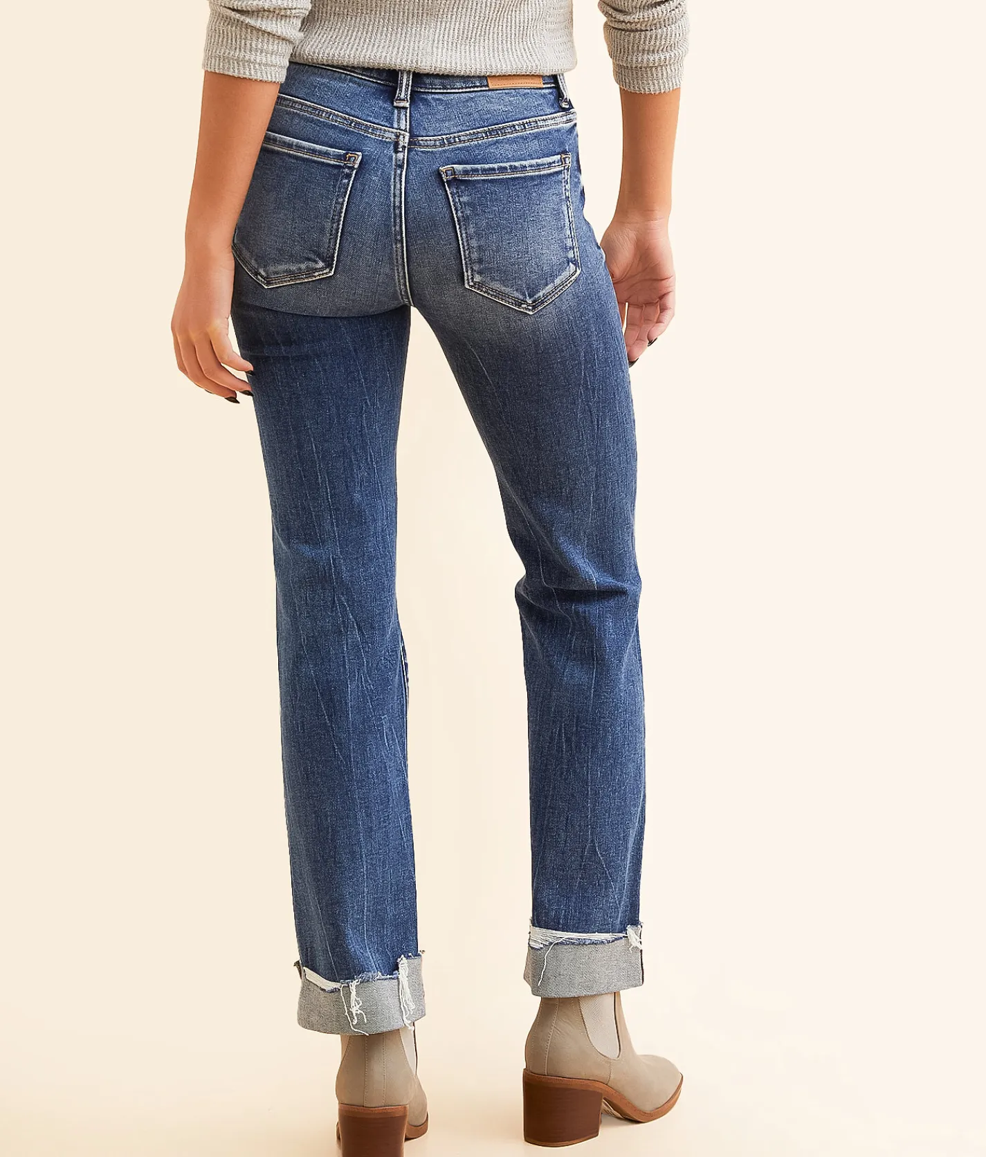 Jeans|Bke Jeans | BKE Andi Cropped Straight Stretch Cuffed Jean Velez 2